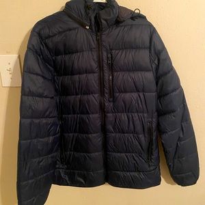 Navy Blue Abercrombie Puffer Jacket